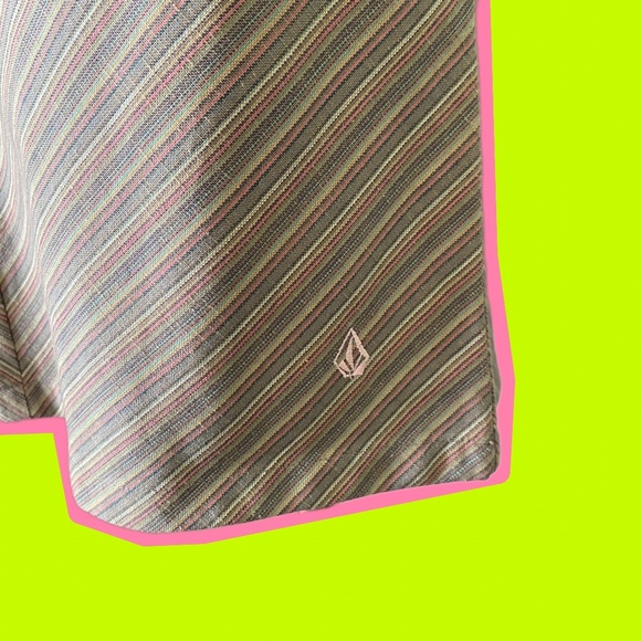 Y2K Volcom Striped Lace Up Skirt - Picture 3 of 9